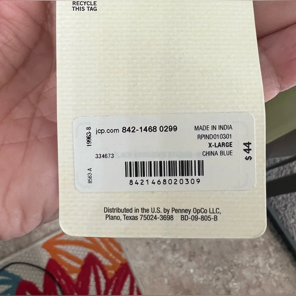 NWT a.n.a peasant top…blue…size XL. - Picture 6 of 9